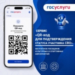 На Госуслугах запущен сервис «QR-код для подтверждения статуса участника СВО»